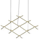 Sonneman 21Q-RW3312-27 Constellation Aquarius Minor 9 Light 67"W - Satin Brass