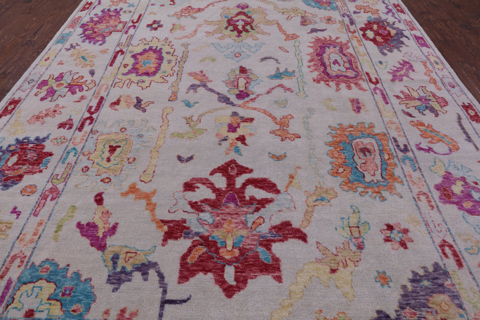 10' 0" X 14' 4" Handmade Turkish Oushak Wool Rug - Q14787
