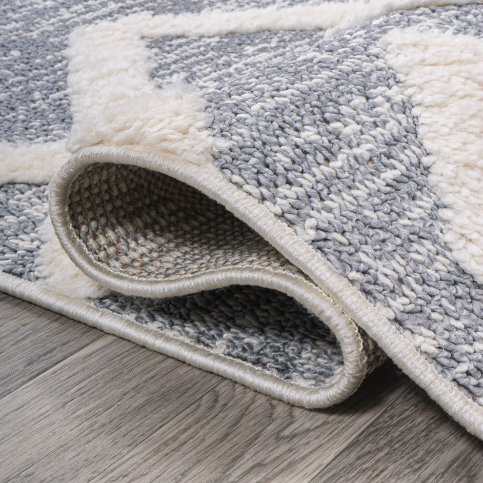 Monique Trellis High-Low Multi/Gray 2'x8' Runner Rug