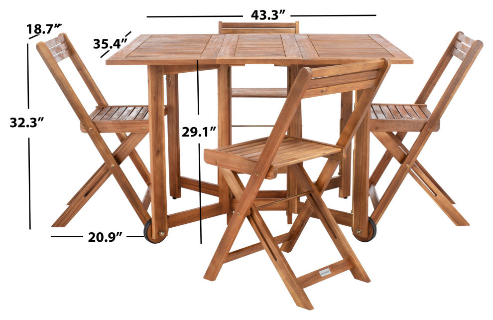 Safavieh Arvin Indoor-Outdoor 5-Piece Dining Set