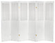 6'' Tall Adjustable Shutter Room, White, 6 Panel