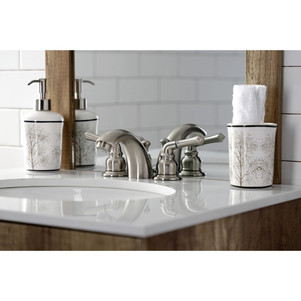 Kingston Brass KB958B Widespread Bathroom Faucet, Brushed Nickel