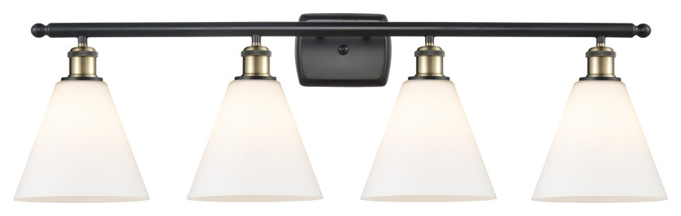 Innovations 516-4W-BAB-GBC-81-LED 4 Light Bath Vanity Light, Black Antique Brass