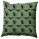 16" x 16" Cats and Bats Decorative Throw Pillow, Sage