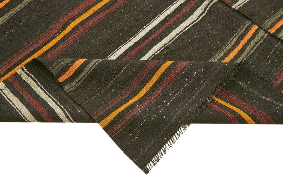 Rug N Carpet - Handmade Anatolian 7' 10'' x 12' 4'' Vintage Goat Hair Kilim Rug