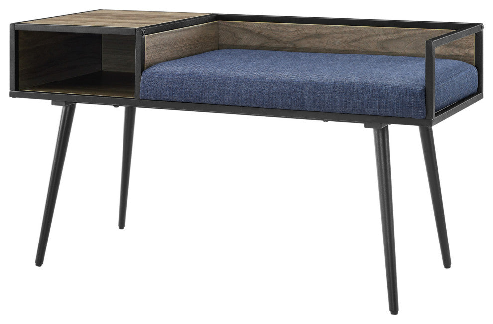 Jade 40" Modern Telephone Entry Bench - Blue
