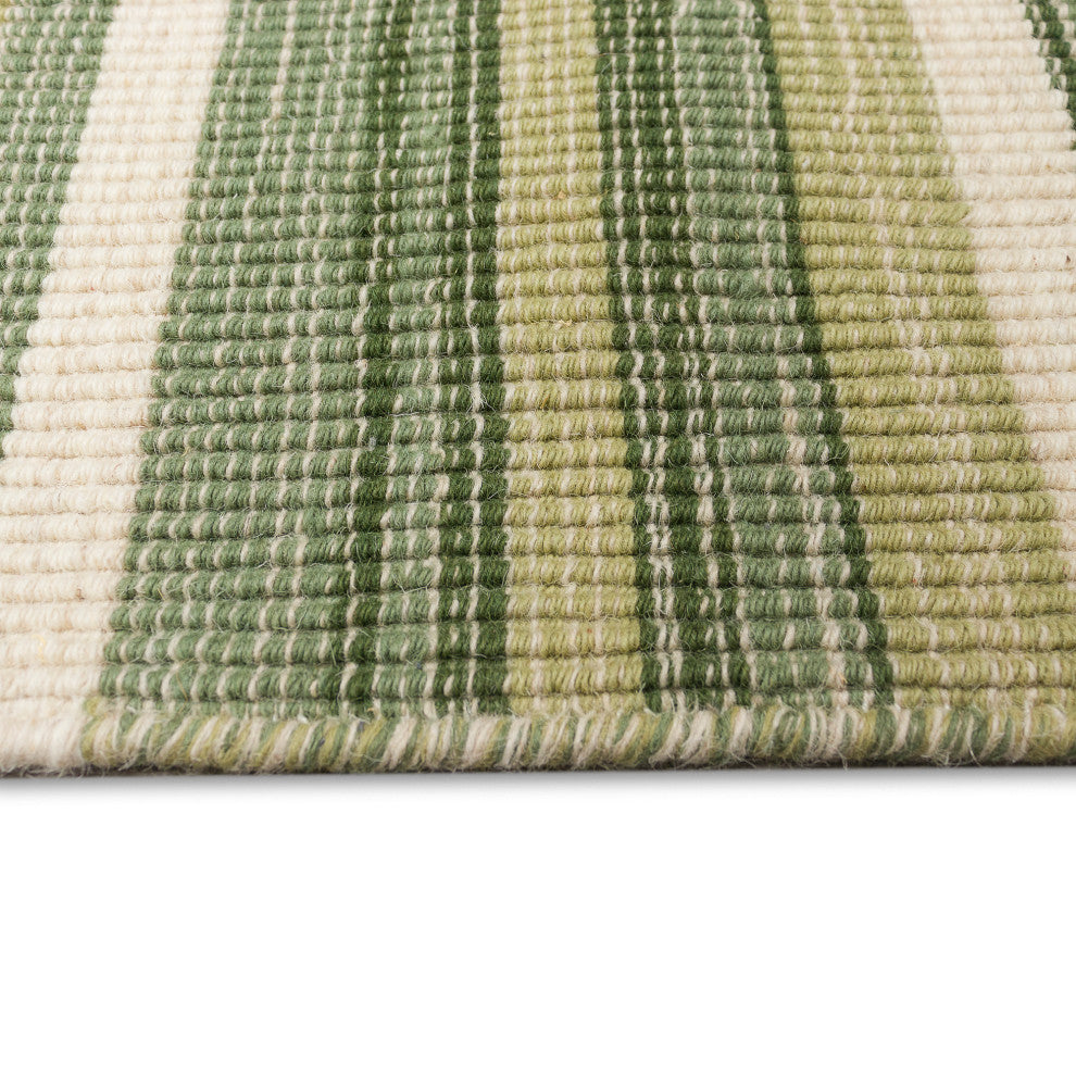 Aruba Faded Stripe Indoor Rug Green 5'x7'6"