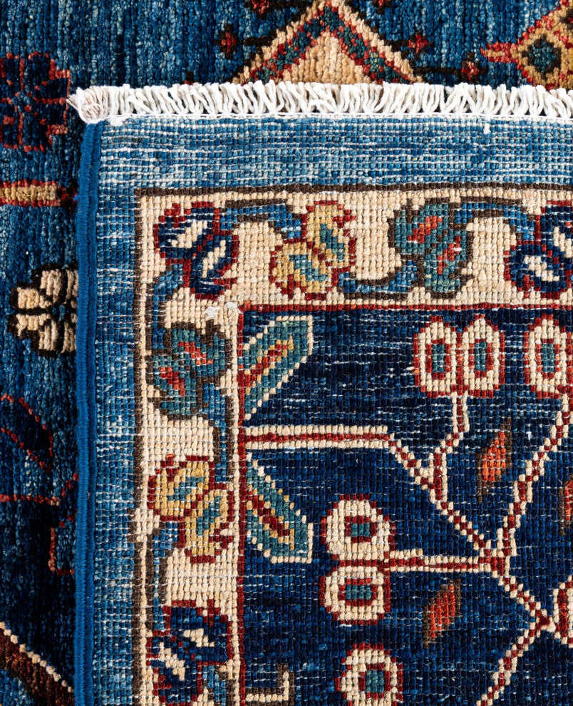 Serapi One-of-a-Kind Hand-Knotted Area Rug Light Blue, 9'0" x 11'9"