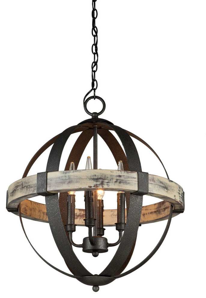 Castello 4-Light Black Chandelier