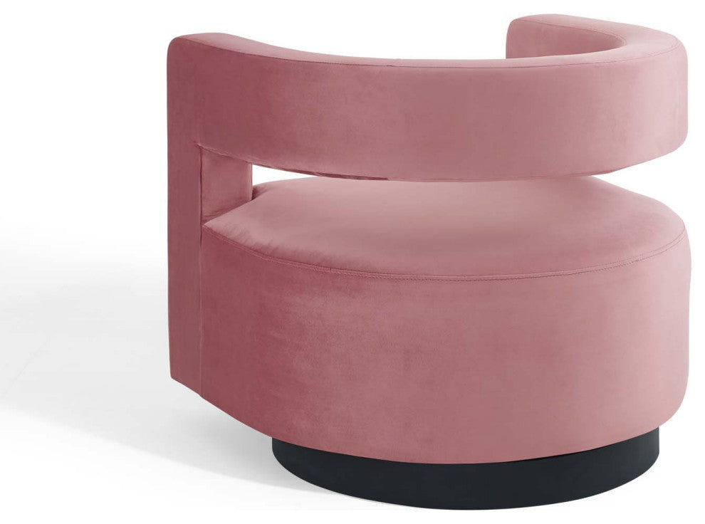 Armchair Accent Chair, Velvet, Pink, Modern, Living Lounge Hotel Hospitality