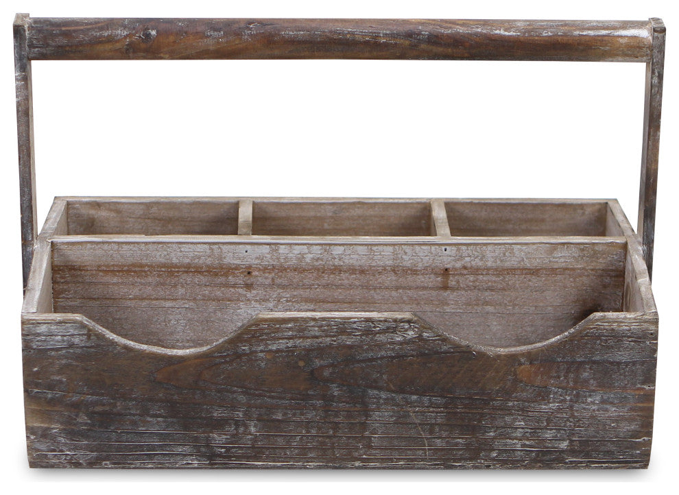 4-Slot Wooden Garden Caddy