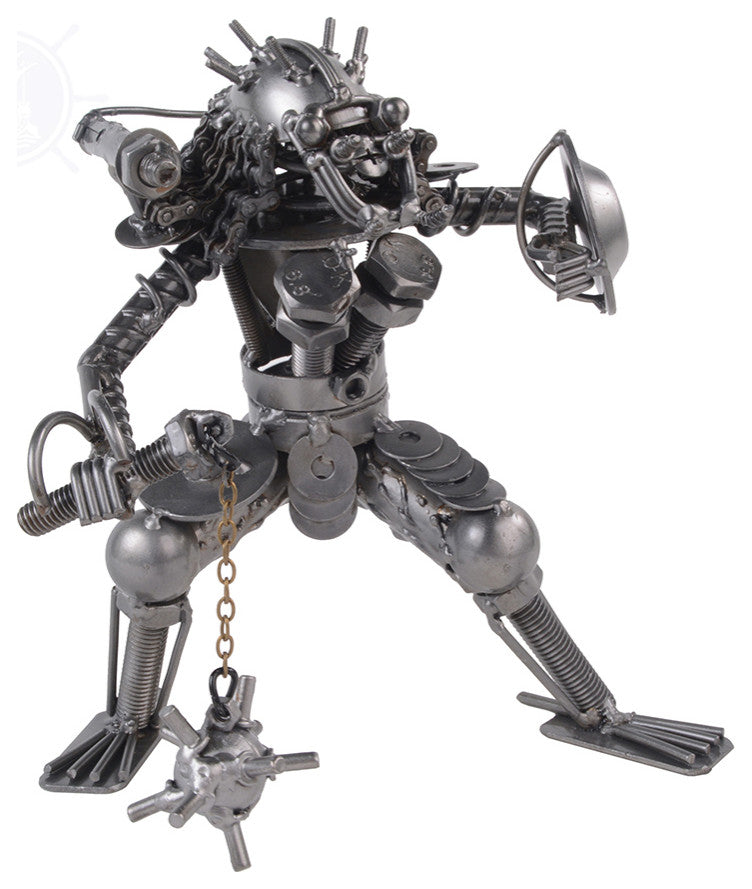 Metal Predator With Chain Flail and Shield