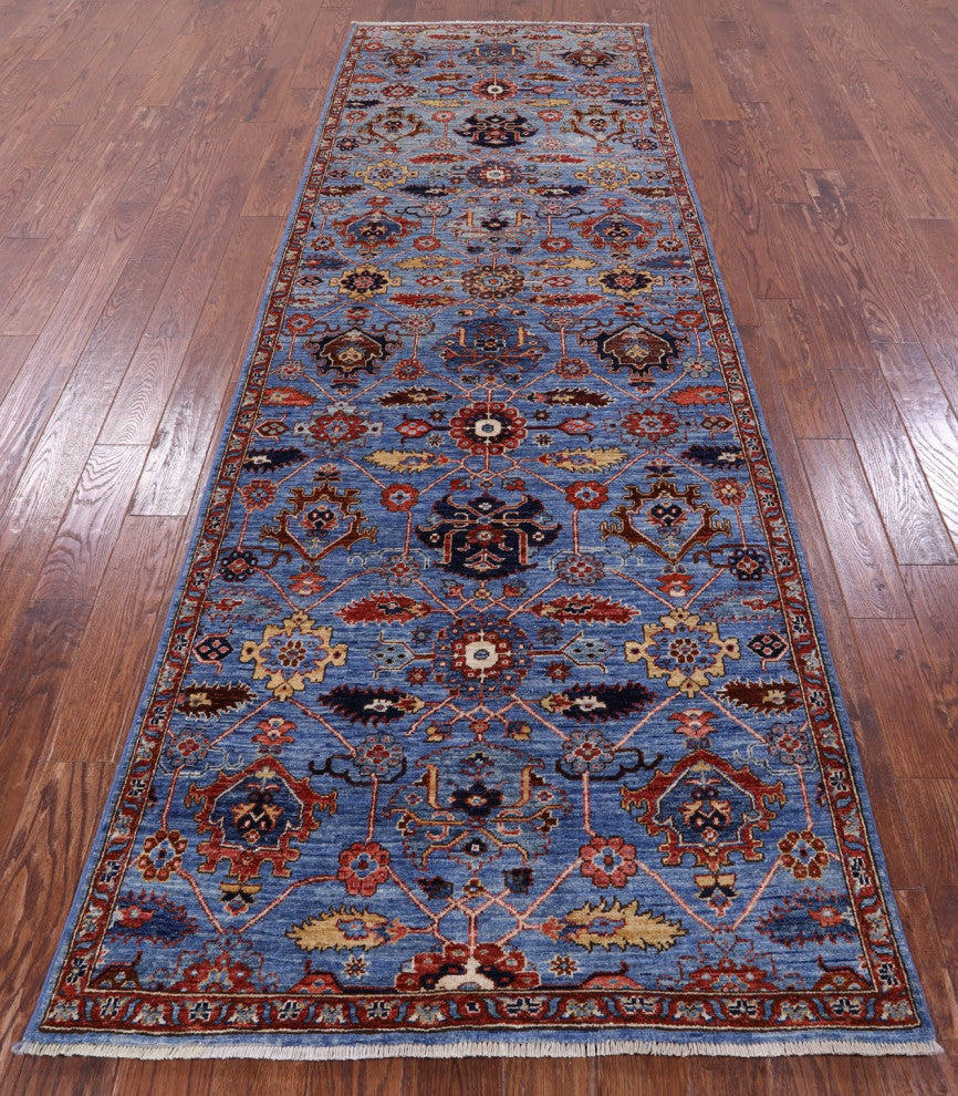 3' 10" X 11' 10" Persian Fine Serapi Handmade Runner Rug - Q12902