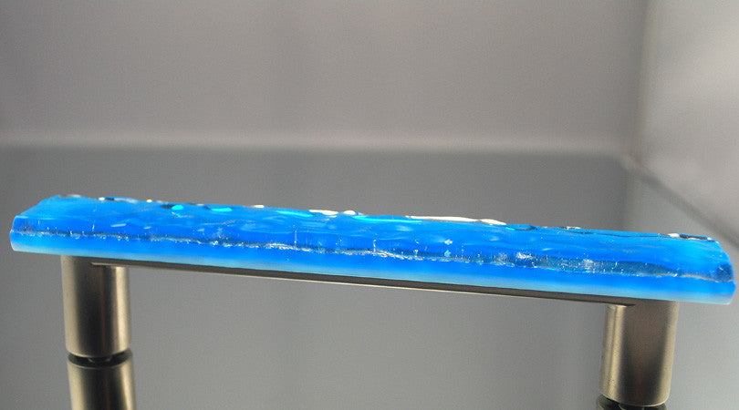 Blue Topaz Handmade Glass, Long Pull