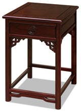 Dark Cherry Longevity Elmwood Chinese Ming End Table