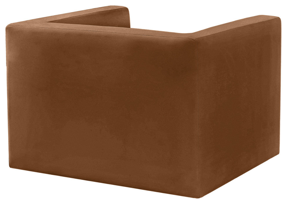 Henson Velvet Upholstered Chair, Saddle