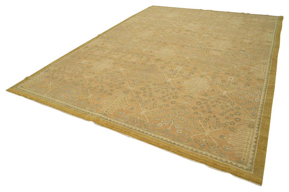 Rug N Carpet - Hand-Knotted Oriental 9' 1" x 12' 8" Wool Oushak Area Rug