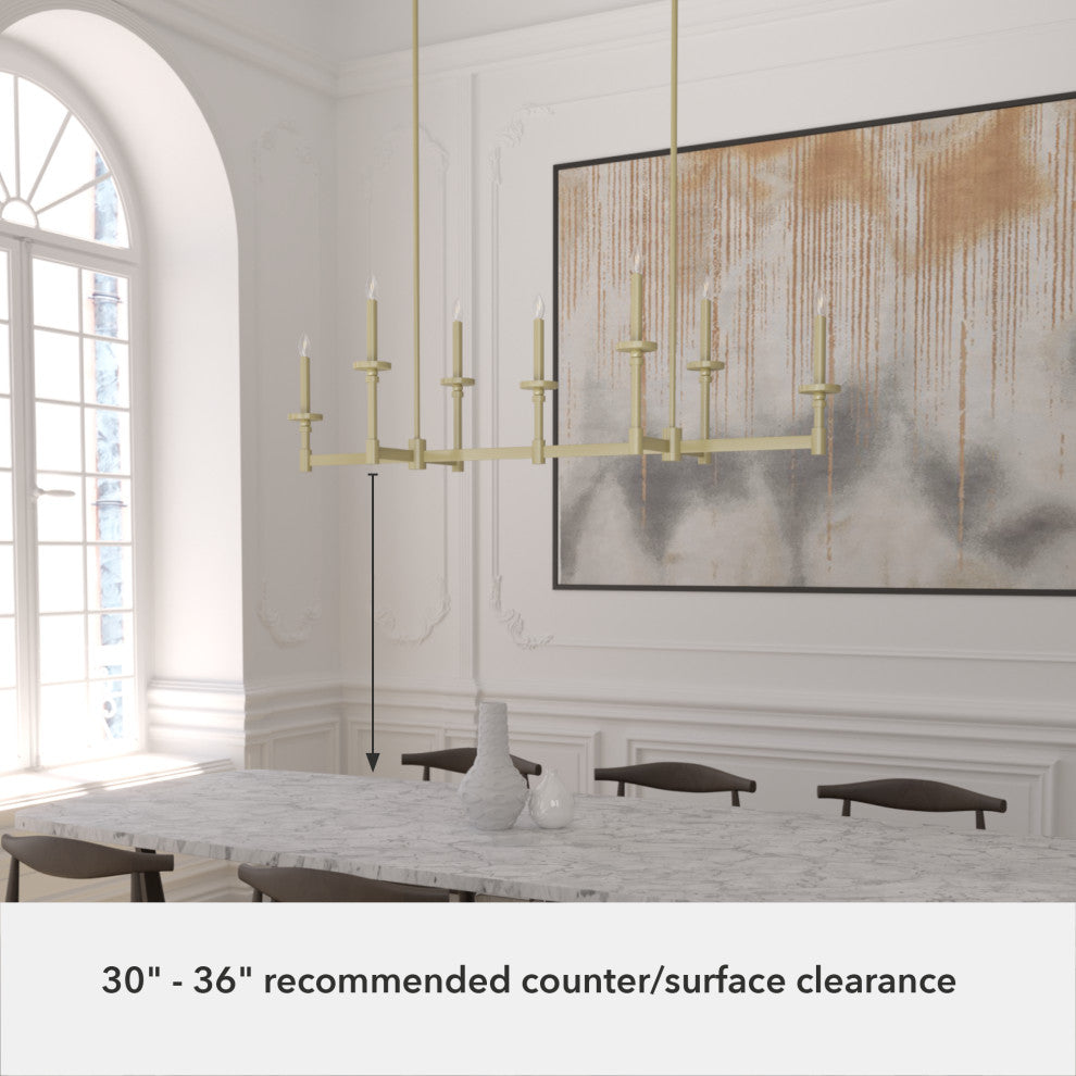 Hunter Briargrove Modern Brass 7-Light Chandelier Ceiling Light Fixture