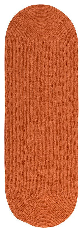 Colonial Mills Rug Reversible Flat-Braid, Oval Runner Rust Runner, Oval