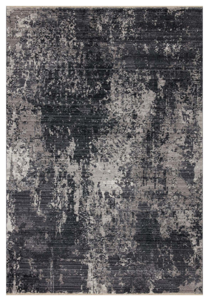 Samra SAM-06 Charcoal/Silver 2'7"x12' Area Rug