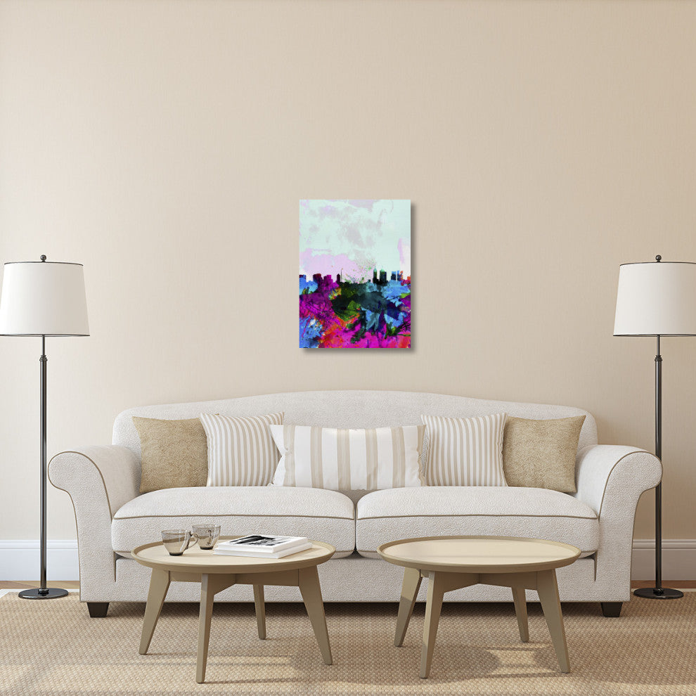 "Melbourne Watercolor Skyline" Fine Art Print