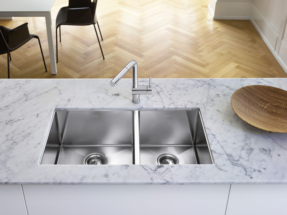 Blanco 515824 Satin Polished Precision 1-3/4 Double-Bowl Sink