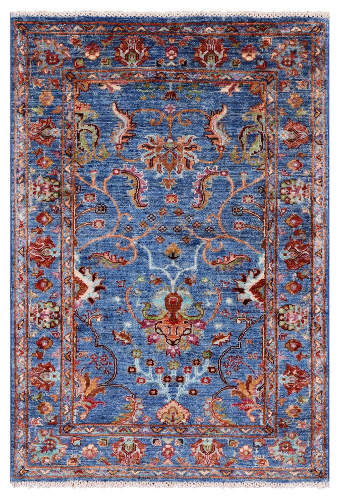 Hand-Knotted Persian Tabriz Rug 2' 8" X 3' 11" Q5797