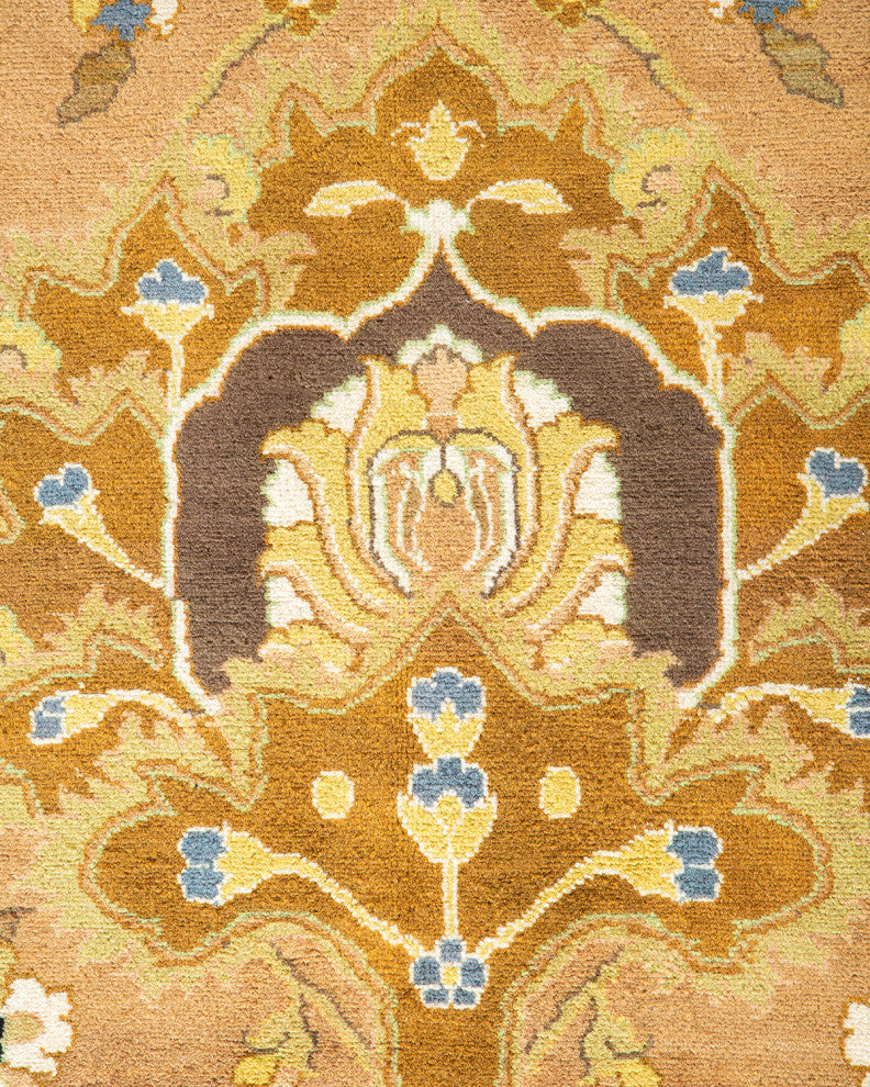Mogul, One-of-a-Kind Hand-Knotted Area Rug Yellow, 10' 0 x 14' 3