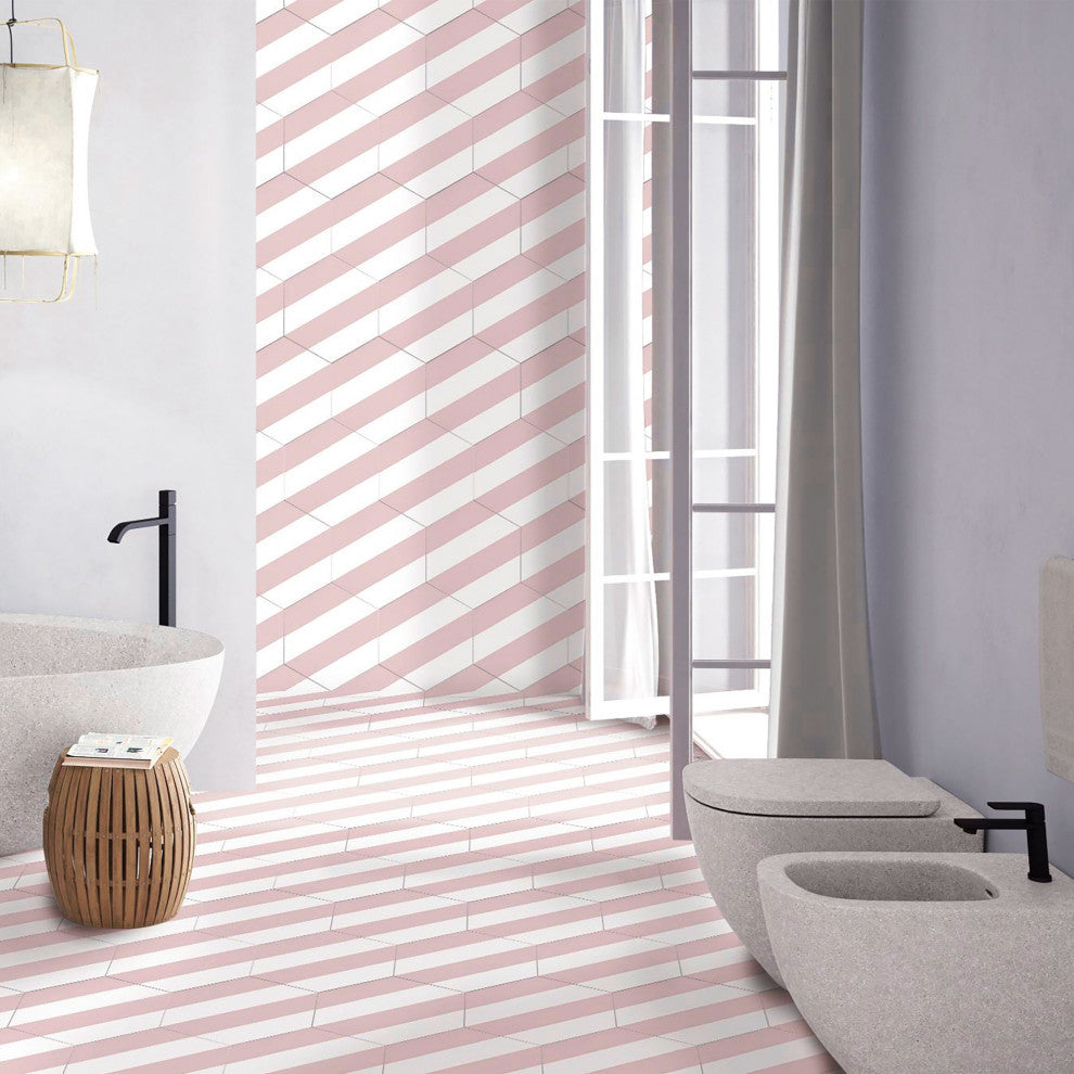 Porto Capri Hex Rose Porcelain Floor and Wall Tile