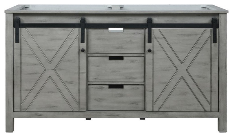 Lexora Home Marsyas 60" Vanity Cabinet in Ash Gray