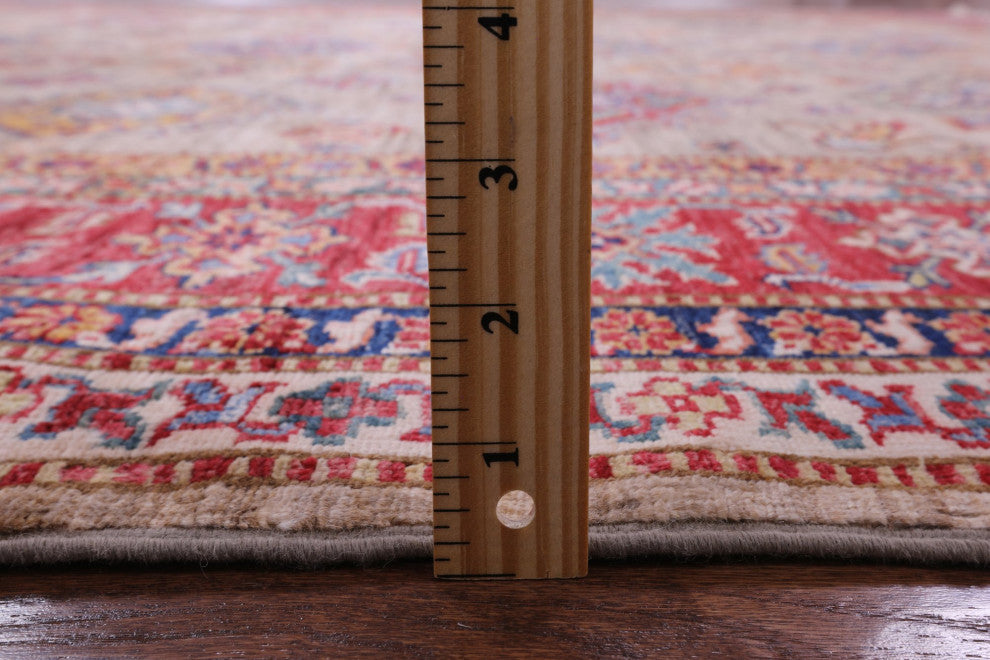 Super Kazak Hand Knotted Wool Rug 8' 0" X 9' 4" Q10346
