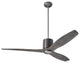 LeatherLuxe Fan, Graphite/Gray, 54" Graywash Blades, No Light, Remote Control