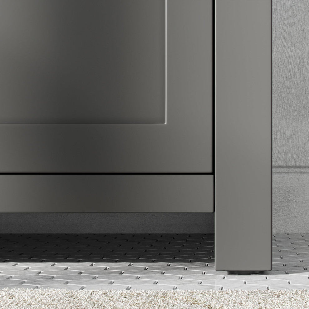 The Polaris Bathroom Vanity, Cashmere Gray, 72", Double Sink, Freestanding