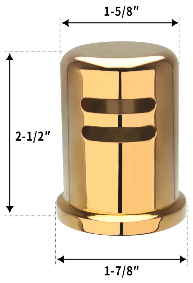 Copper Kitchen Dishwasher Air Gap Cap, Brushed Rose Gold