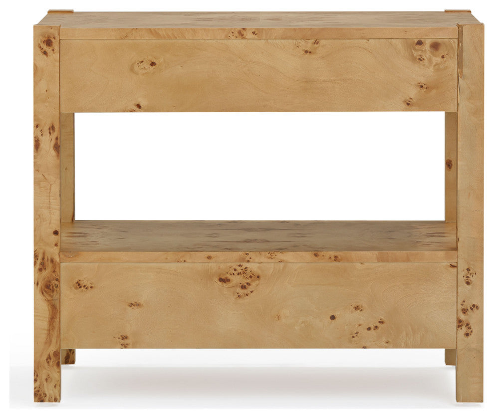 Brandyss Nightstand, Honey Burl