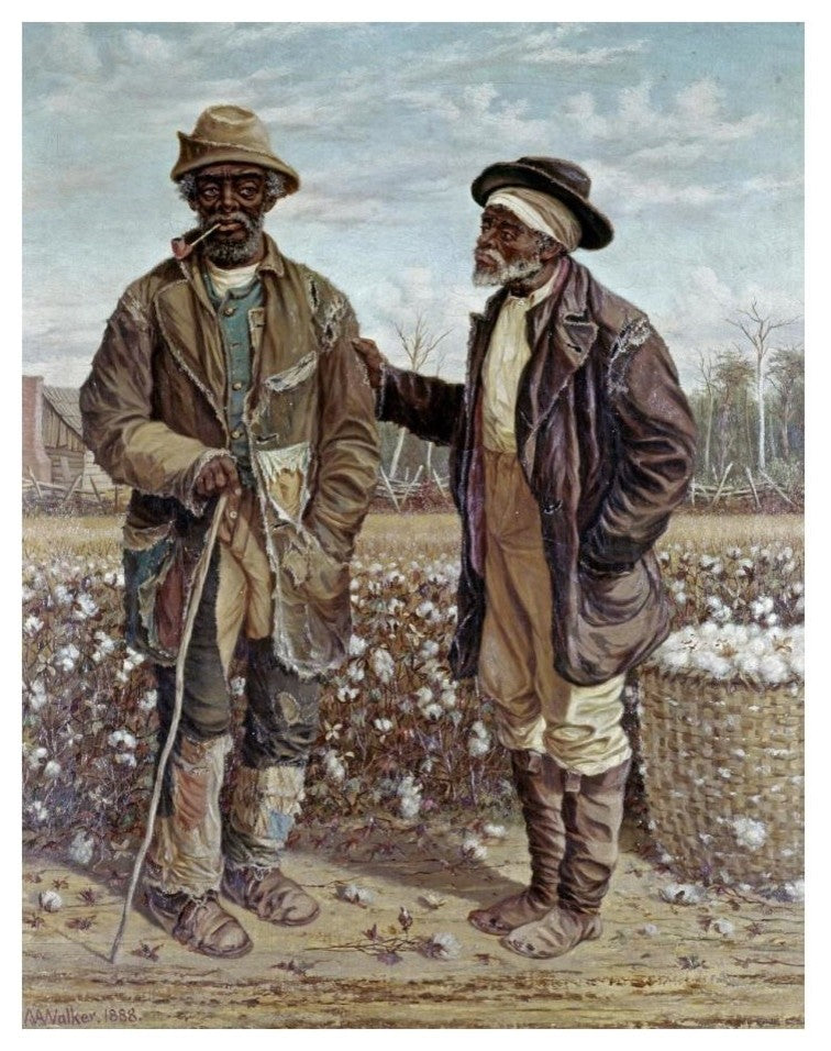 "Two Elderly Cotton Pickers" Digital Paper Print by Frederick Walker, 19"x24"