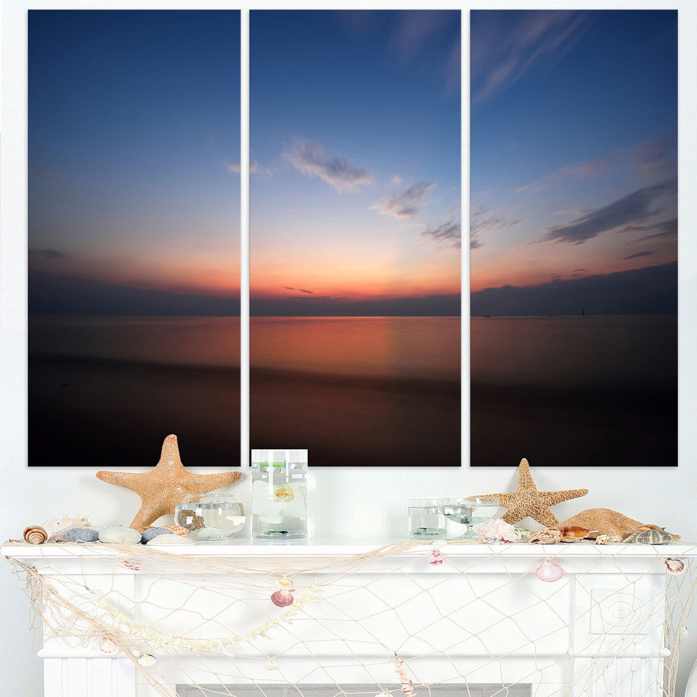 "Ko Samui Sea Sunrise Panorama" Metal Wall Art, 3 Panels, 36"x28"