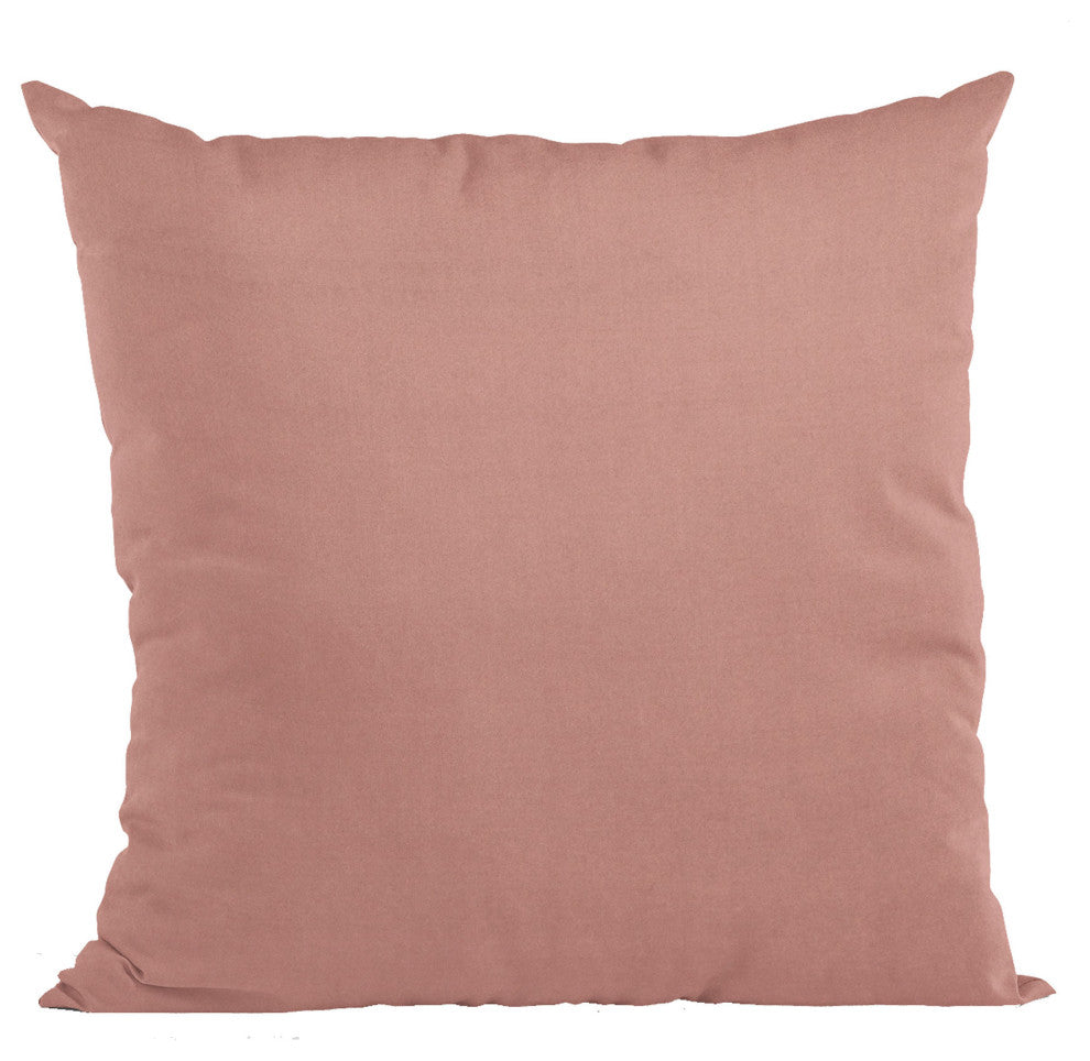 Baby Pink Solid Shiny Velvet Luxury Throw Pillow, Double sided 18"x18"