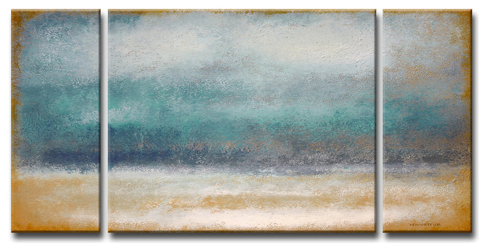 Ready2HangArt 3 Piece Wall Art Set 'Tempest' by Norman Wyatt, 30"x60"