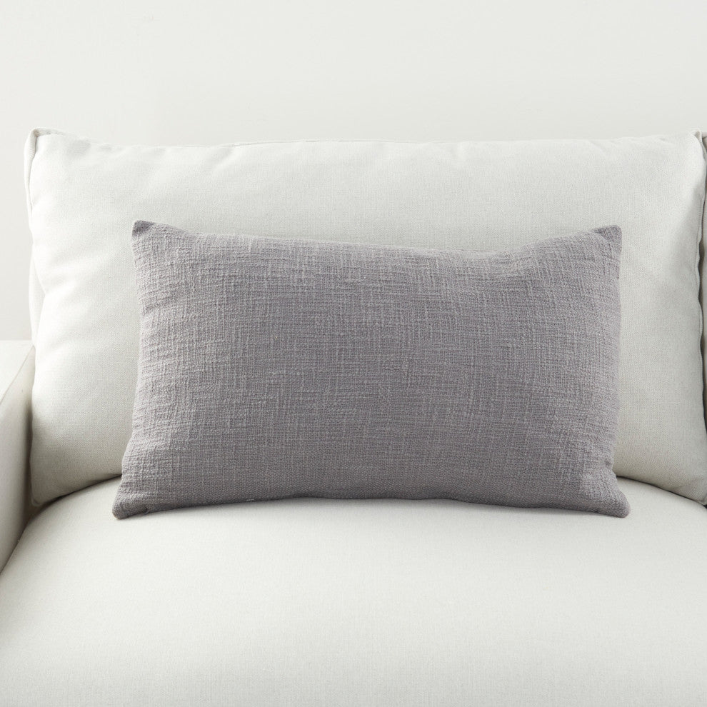 Mina Victory SH021 Throw Pillow, Grey, 14" X 24"
