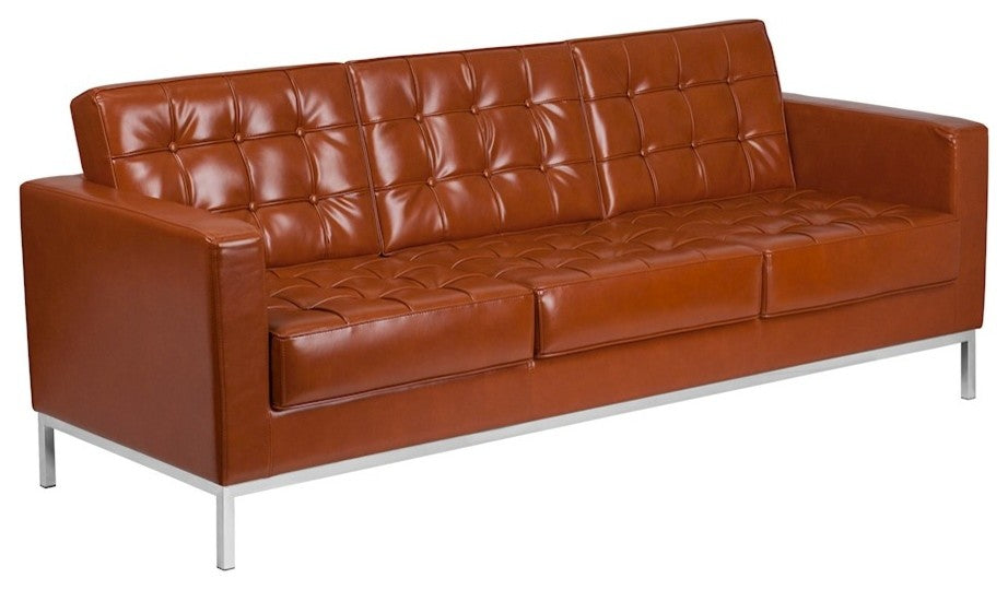 Cognac Leather Sofa