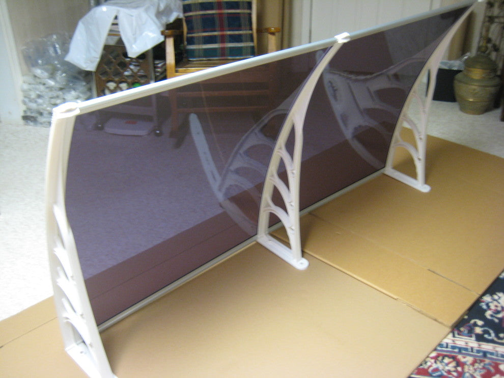 Solid Gray Door and Window Awning, 6'x3.25'