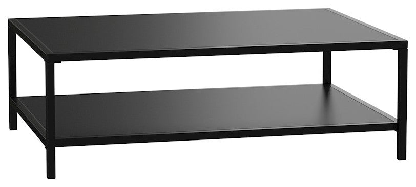 Outdoor 2 Tier Patio Coffee Table, Black