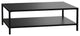 Outdoor 2 Tier Patio Coffee Table, Black