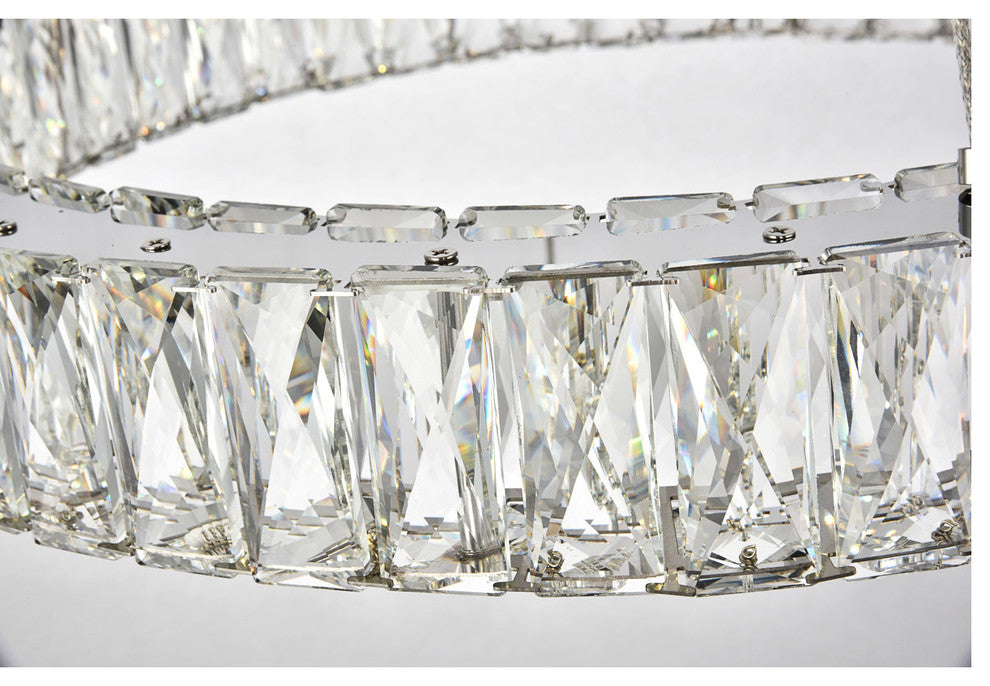 Monroe Integrated LED Chip Light Chrome Chandelier