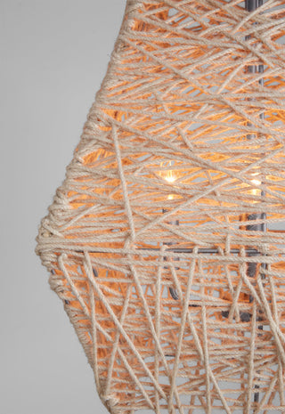 Capital Lighting 335241 4 Light 27" Tall Pendant - Natural Jute / Grey