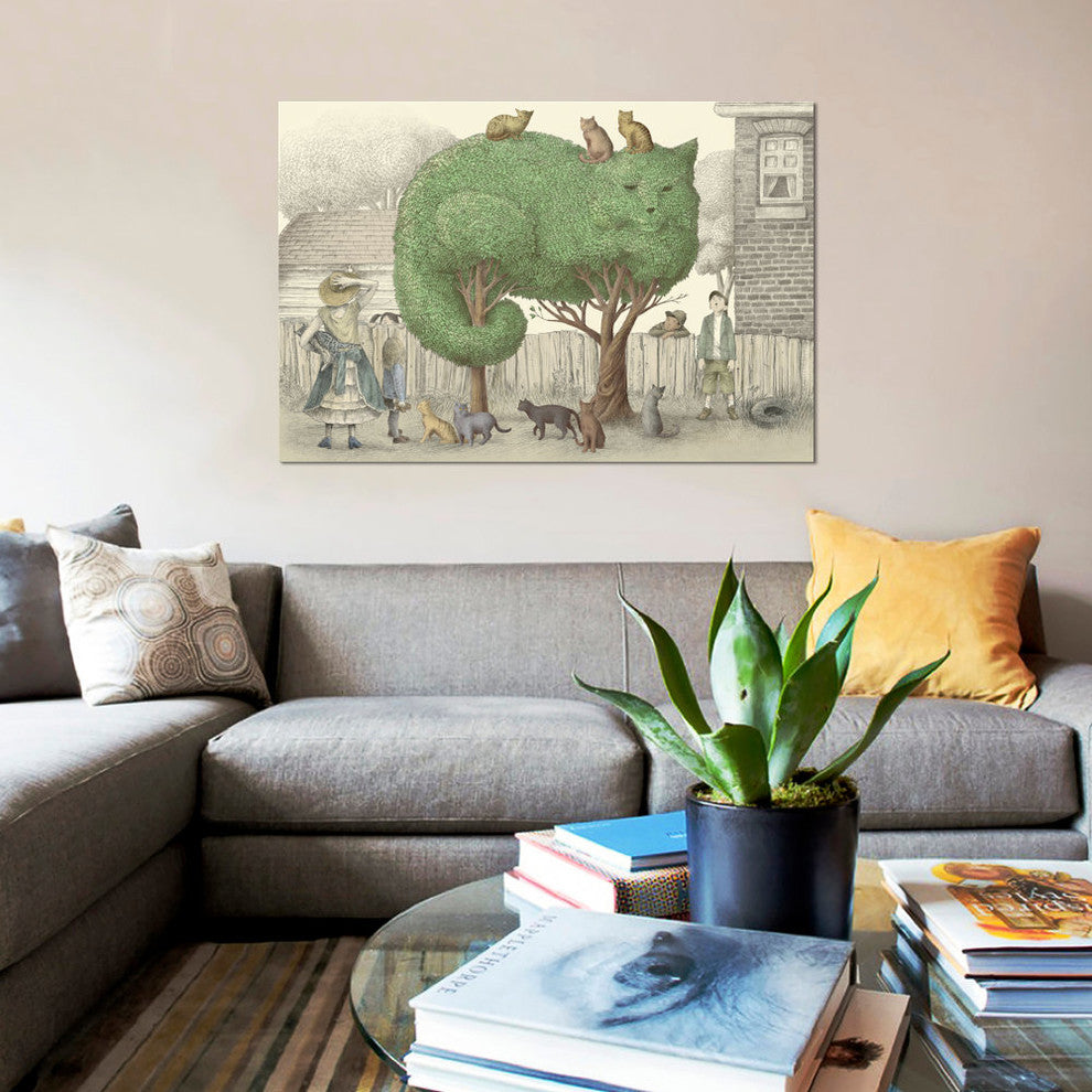 "The Cat Tree" by Eric Fan, Canvas Print, 18"x12"