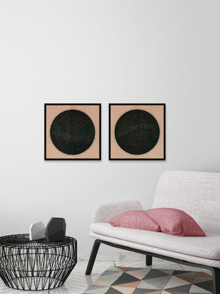 The Sky Diptych, Set of 2, 32x32 Panels