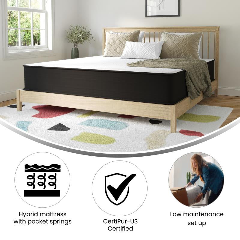 Dream 12 Inch Hybrid Mattress in a Box - -King