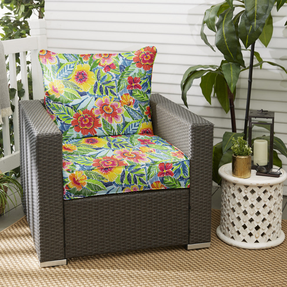 Sorra Home Pensacola Multi Corded Deep Seating Pillow With Cushion Set, 27x30x5